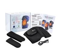 Portable Wireless Knee Heating Massager,Triple Method Massager for Elbow, Shoulder and Knee Pain Relief(Black)
