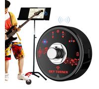 Portable Wireless Page Turner Rechargeable Bluetooth Page Turner Pedal with 4 Common Functions for Multiple System Hand Free Sheet Music Reading Controller for Tablet phone PPT Pictures Video
