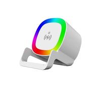 Portable Wireless Speaker, Music Device with Wireless Charging Station - Compact Portable Speaker - for Bedroom, Living Room, Office, Kitchen, Dorm, Workshop, Camping, Picnic, Nude Table