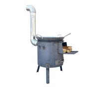 Portable Wood Stove with Adjustable Pot Rings for Various Cookware Outdoor Wood Burning Stove for Camping Survival and Emergency Cooking(63cm)