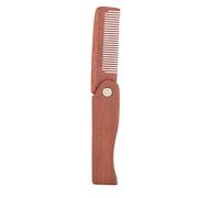 Portable Wooden Beard Comb, Folding Pocket Moustache Shaping Comb, Smooth Anti - Static Teeth for Beard and Hair Grooming, Compact Travel Size for Men On the Go