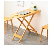 Portable Wooden Folding Dining Table - Compact 39.4"x29.5" Small Lap Desk with Rounded Corners - Ideal for Home Office and Outdoor Use