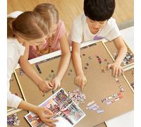 Gr8 Home LED Puzzle Table with Drawers, 1000 Piece Jigsaw Board, Wooden Puzzle Table with Storage Trays & LED Light, Raised Puzzle Board for Adults, Portable Puzzle Table