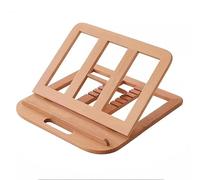 Portable Wooden Laptop Stand Hollow Design with Multiple Angles Adjustable Laptop Riser for Desk Lightweight & Foldable Laptop Holder (Natural Wood)