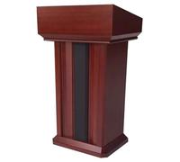 Portable Wooden Lectern Podium - Floor Standing Welcome Reception Desk for Churches & Conferences - Ideal for Speakers & Lectures (A)