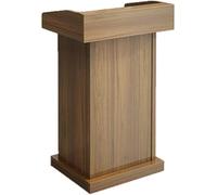 Portable Wooden Lectern Podium Stand for Office & Conference - Adjustable Height Presentation Table, Ideal for Host Reception, Public Speaking, and Events.