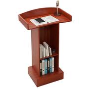 Portable Wooden Lectern Podium with Storage HeavyDuty Base for Presentations Debates School Auditoriums Business EventsElegant Red Sandalwood Finish