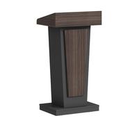 Portable Wooden Lectern with Lockable Casters & Storage Ideal for Church Office School Family & Restaurant Meetings Versatile Black Stand for Easy Mobility