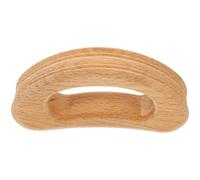 Portable Wooden Neck Shoulder Massager with Deep Groove Scraping Tool | Handheld Beige Wood Design, Smooth Surface, Back and Beauty Massage Use, Creative Shape for Friends and Family