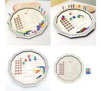 Portable Wooden Play Tray Exercise Patience Crap Out Dices Score Board For Board Activity Enthusiasts Travel Sized Dices Box