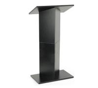 Portable Wooden Podium Lectern - Adjustable Slanted Floor Stand for Conferences Public Speaking Presentations & Speeches - Detachable & Lightweight Design