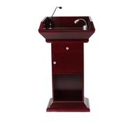 Portable Wooden Podium Stand - Floor Lectern for Teachers Speakers and Lectures - Adjustable Height Classroom Presentation Stand - Professional Lectern for Events