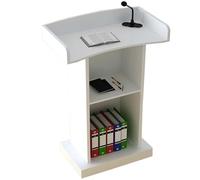 Portable Wooden Podium Stand for Office & Conference Room Rednerpult Speaker Stand with Reading Platform (Model B No Der)