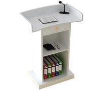 Portable Wooden Podium Stand with Double-Layer Storage, Ideal for Conference Rooms, Churches, Meetings & Debates, Reading Platform with Drawer for Enhanced nization