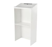 Portable Wooden Podium Stand with Tilted Reading Surface - Ideal Lectern for Churches Classrooms Conference Rooms Public Speaking & Presentations