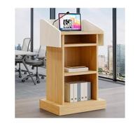 Portable Wooden Pulpit for Events and Gatherings, Eco-Friendly Design with Practical Divider, Lightweight and Spacious for Church Conferences