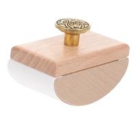 Portable Wooden Rocker Blotter for Fountain Pens - Quick-Drying Ink Absorber, Reusable and Ergonomic Design, 5 X 3.3 X 2.6 Cm, Vintage Style for Home and Office