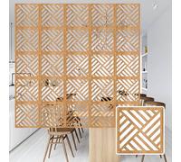 Portable Wooden Room Divider Hollow Screen Partition for Living Room Bedroom Office & Shop Indoor Privacy Separator Panel (100pcs) Space Divider for Home Use