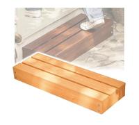 Portable Wooden Step Stool - 1-Step Mobility Aid for Indoor and Outdoor Use, Ideal for Bed, Bathroom, Kitchen, and Garden - No Assembly Required