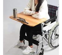 Portable Wooden Wheelchair Tray - Detachable Dining Board with Phone Holder for Easy Meals and Activities