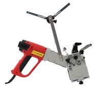 Portable Woodworking Edge Banding Machine, 2000W Edge Bander with Triangle Bracket, 3 Adjustable Air Speeds, Adjustable Temperature, 50 x 16.5 x 33.5cm, Red