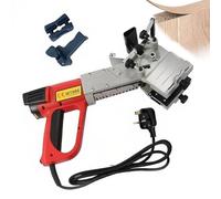 Portable Woodworking Edge Banding Machine, Manual Double Side Gluing Edge Bander for Straight & Curved Wood Edges, Versatile Tool for DIY & Professional Use