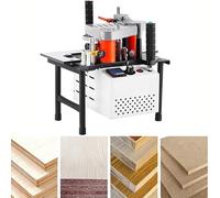 Portable Woodworking Edge Banding Machine with Double-Side Gluing, Adjustable Speed 2-6m/Min for Curve and Straight Sealing on Wood