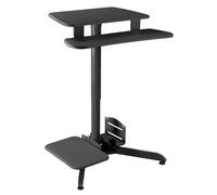 Portable Workstation Sit & Stand Desk Adjustable Height Keyboard Tray CPU Holder