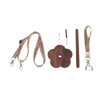 Portable Wrist Yarn Holder, Walnut Wood Yarn Ball Minder Stand with Shoulder Strap, Free Twirling Yarn Organizer for Knitting and Crocheting On the Go