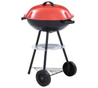 vidaXL Portable XXL Charcoal Kettle BBQ Grill w/ Wheels, Multi