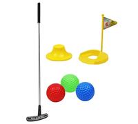 Portable Yard Golf Toy Set For Kids - Training Clubs, Play Balls | Indoor Outdoor Game Tool, Child-Friendly Beginner Gear, Colorful Mini Putter Kit for Preschoolers, Birthday Present Idea for Develop