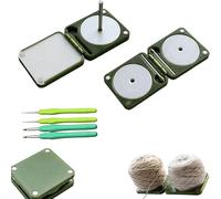 Portable Yarn Storage Box, Suitable for Crochet and Knitting Needles, Includes 2 Crochet Hooks, a Rotating and Foldable Double Yarn Winder, and a Multi-Functional Knitting Accessory Box. (A & B)