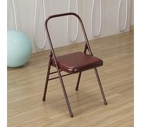 Portable Yoga ChairBackless Foldin PU Leather Double Beam Support Stackable for EventsIdeal for Commercial Use and Yoga Practices
