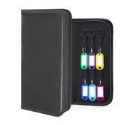 Portable Zippered Key Organizer, Waterproof Fireproof Key Case with 12 Key Hooks and Tags,Portable Key Storage for Rental Management Real Estate Sales Hotel Executives and Car Service