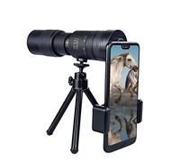 Portable Zoom Monocular Telescope 4K 10-300X 40Mm Zoom Monocular Telescope+Tripod+Clip Mobile Phone Lens B