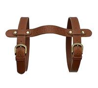 PortableAnd Genuine Leather, Outdoor Picnic Blanket Carry Strap for Camping, Festivals, Picnics, Motorcycle Bedroll Straps (Natural Brown)