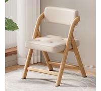 PortableFoldingDiningChairsErgonomicSolidWood&LeatherDesignNoAssemblyRequiredIdealforHomeOfficeParties&Picnics1PieceWhiteFinish