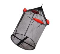 Portables Folding Fish Net Nonslip Meshes Wide Mouthes Fishing Net For Enhances Captures Rate Easy To Carry Storage Professional Grade Coated Tube Fishing Basket