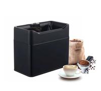 Portafilter Cleaner Electric, Automatic Coffee Grounds Cleaning Machine Coffee Puck Knock Box for Commercial & Home Coffee Shop Essentials,Silver(Black)