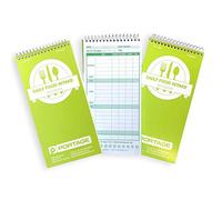 Portage Food Journal,Notebook for Daily Food Intake Food Log Notepad with Template to Track Calories,Food Diary,Meal Tracker & Calories 4 x 8 Inches,70 Sheets/140 Pages (Pack of 3),7600-3pk