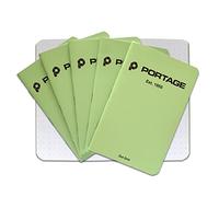 Portage Small Dot Grid Notebook- Notepad for Field Notes, Green Dot Grid Small Sketch Book, Pocket Notebook Journal for Taking Notes in the Field - 3.5 x 5.5 Inches, 64 Pages, (Pack of 6)