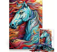 Portait of A Horse 1000 Pieces Jigsaw Puzzles for Adults Memory Boost Home Pastime Image Assembly Wall Art Decor (38x52cm)