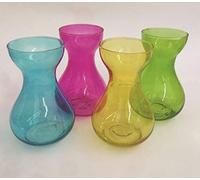 Portal Cool Pink: Hyacinth Bulb Carafe X 2. Attractive Coloured Glass Bulb Vase
