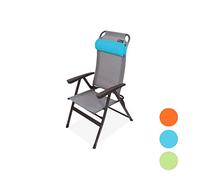 Portal Outdoor Camping Lounger / Camping Bed with Adjustable Reclining Backrest and Removable Adjustable Pillow, Supports up to 120kg