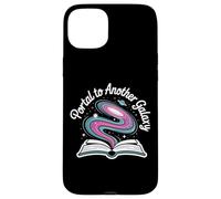 Portal to Another Galaxy Open Book Swirling Cosmos Tales Case for iPhone 15 Plus