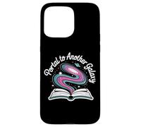 Portal to Another Galaxy Open Book Swirling Cosmos Tales Case for iPhone 15 Pro Max