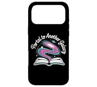 Portal to Another Galaxy Open Book Swirling Cosmos Tales Case for iPhone 17 Pro Max