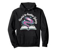 Portal to Another Galaxy Open Book Swirling Cosmos Tales Pullover Hoodie