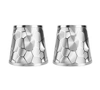 Portalámparas E14, pantalla de lámpara moderna y sencilla, pantalla de lámpara de mesa, luz Suave para sala de Estar, dormitorio, Tela de PVC hecha a Mano, paquete de 2