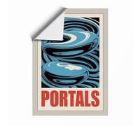 Portals Geometric Unframed Wall Art Print A1 (84.1×59.4cm), Wall Decor for Living Room, Bedroom, Office & Home, Art Gift